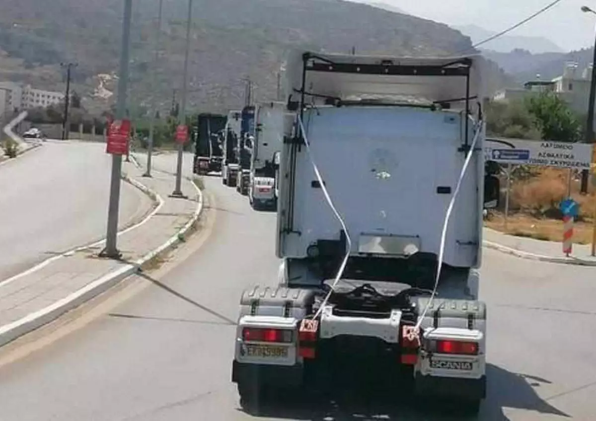 Χανιά: Γαμήλια πομπή με νταλίκες ξεσήκωσε τον κόσμο