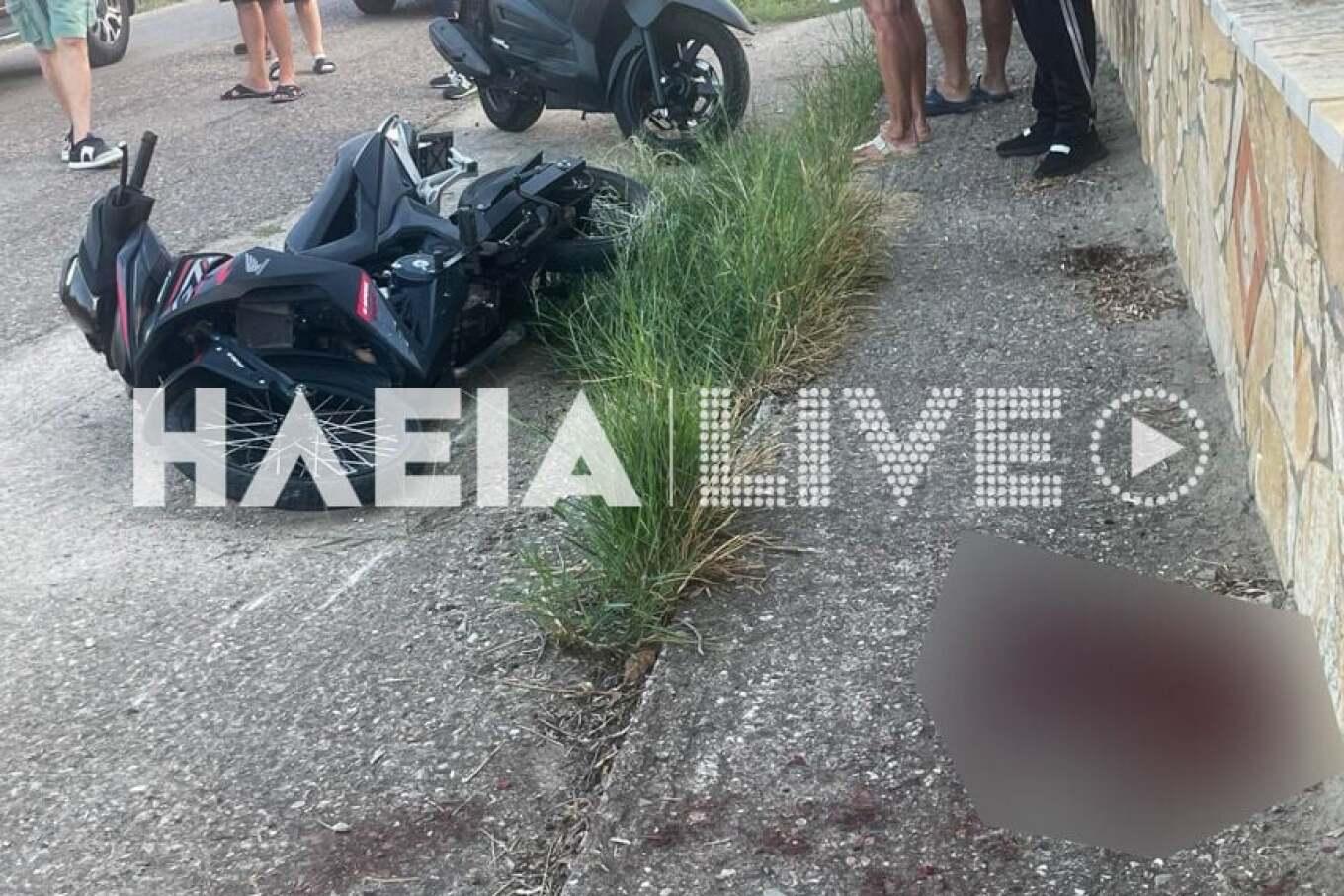 Πύργος: Τροχαίο ατύχημα με μηχανάκι στα Λαστέικα – Δύο οι τραυματίες