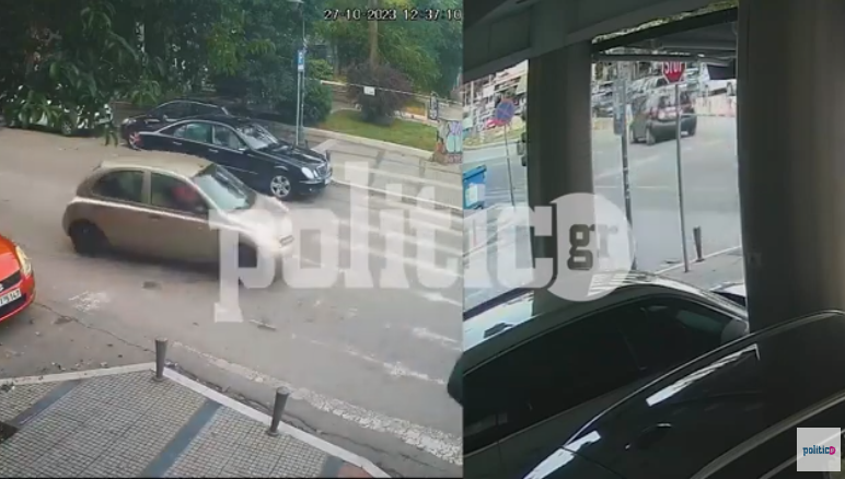 Θεσσαλονίκη: Βίντεο – ντοκουμέντο από τροχαίο με υλικές ζημιές και εγκατάλειψη