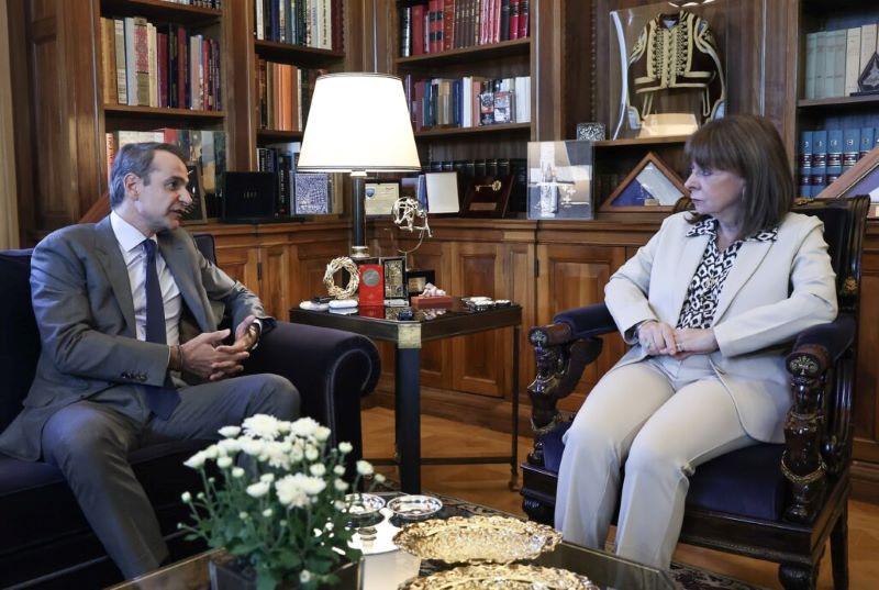 Συνάντηση Σακελλαροπούλου – Μητσοτάκη: Εξαιρετικά σημαντικό να αποκατασταθεί η ανθρωπιστική βοήθεια προς στη Γάζα