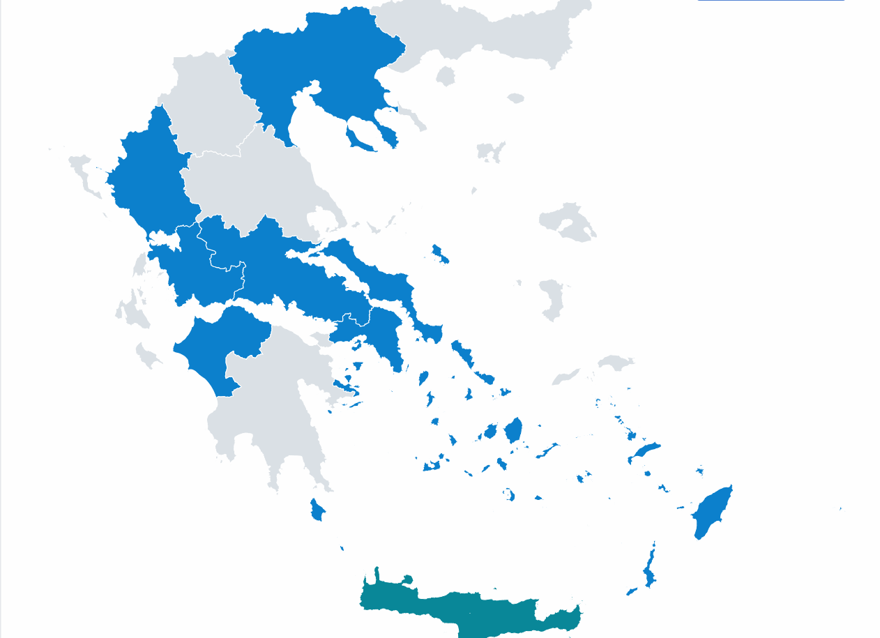 Η Νέα Δημοκρατία εκλέγει 7 περιφερειάρχες από τους 13 στον α΄ γύρο