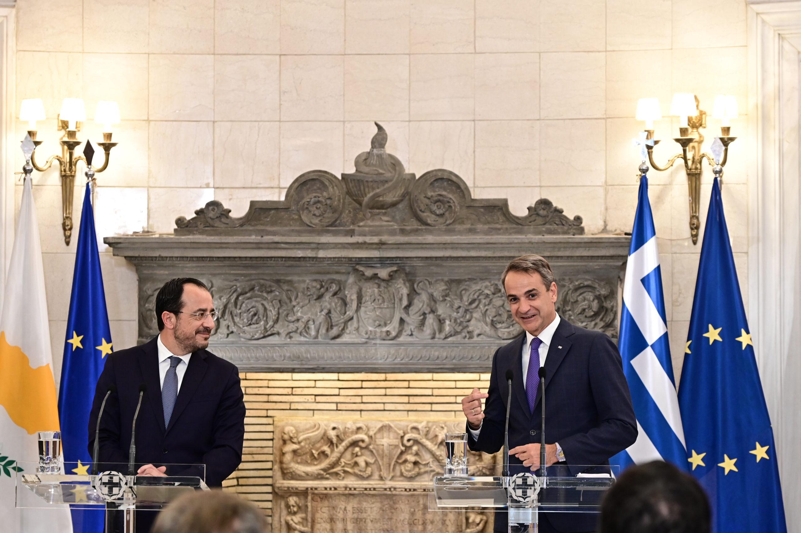 Μητσοτάκης: «Ελλάδα και Κύπρος είμαστε δυο αξιόπιστοι μεσολαβητές στη Μέση Ανατολή»