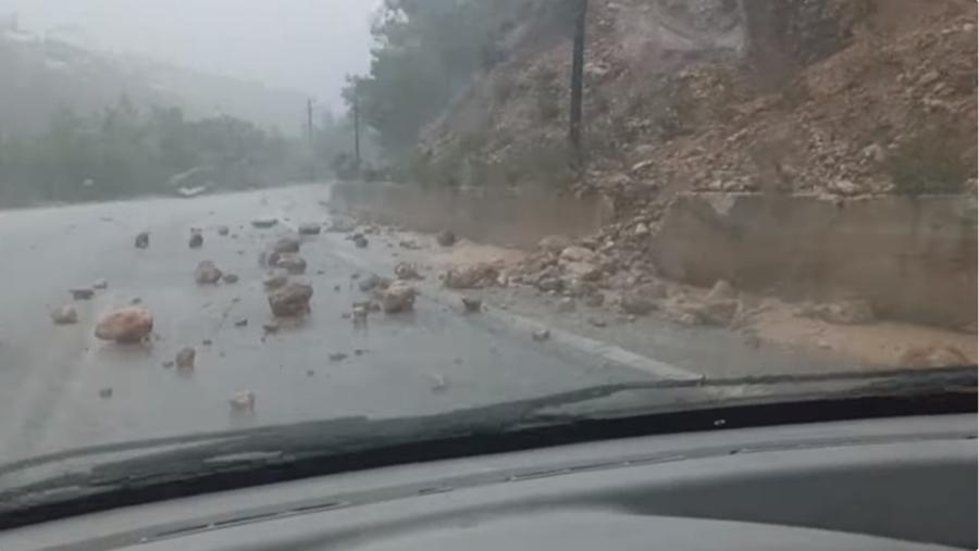 Ρόδος: Πλημμύρες και κατολισθήσεις λόγω της έντονης βροχόπτωσης