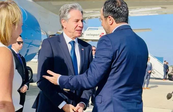 Συνάντηση Μπλίνκεν – Χριστοδουλίδη στην Κύπρο: Το Μεσανατολικό στο επίκεντρο των συζητήσεων