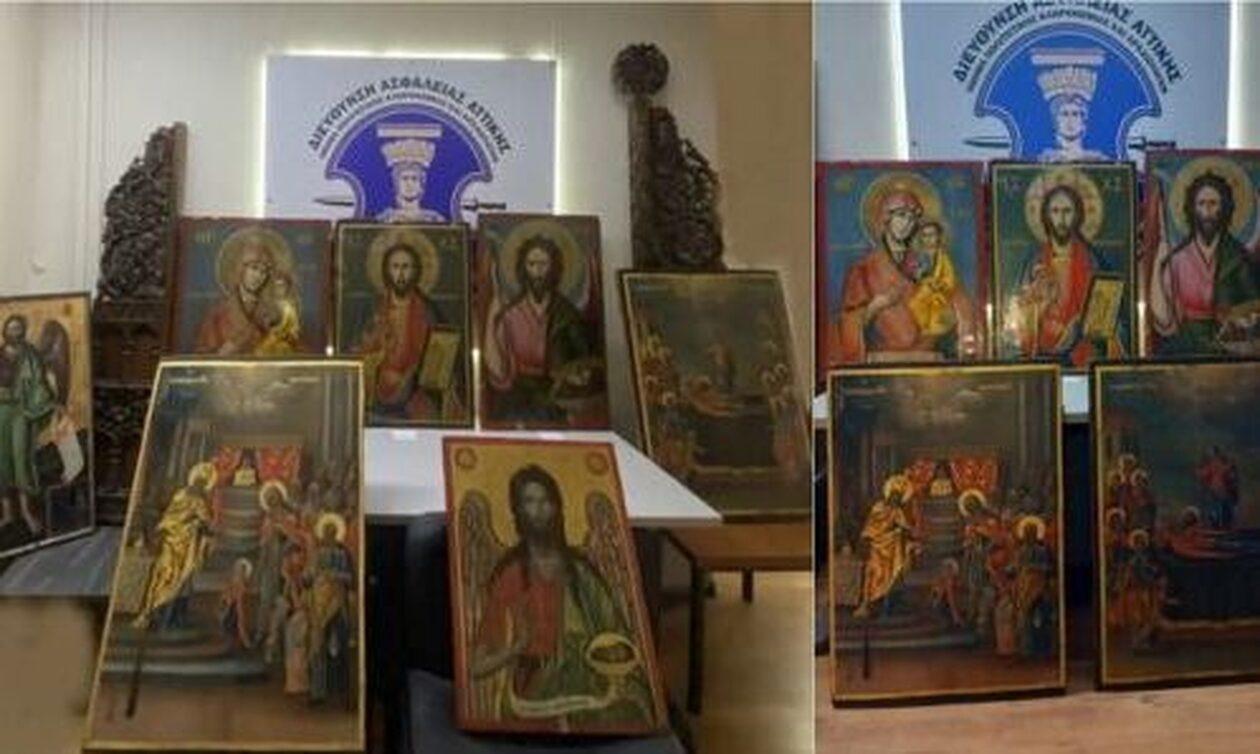 Κλεμμένες εικόνες εντοπίστηκαν σε μοναστήρι στον Γέρακα