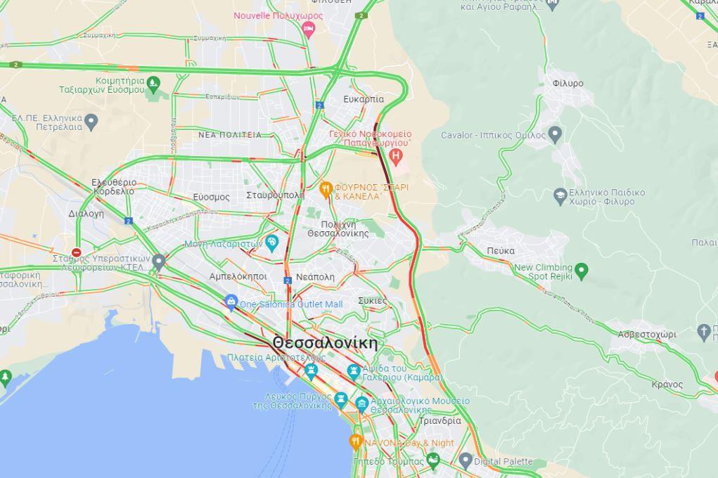 Fly Over – Κίνηση στους δρόμους: Σημειωτόν στον Περιφερειακό και σε κεντρικές αρτηρίες