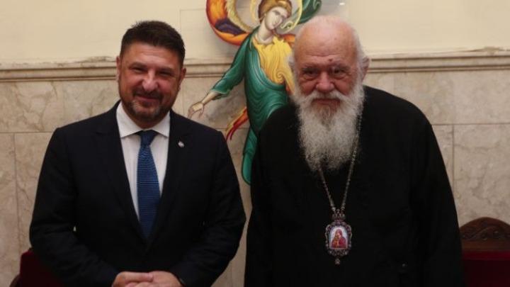 Συνάντηση του Ν. Χαρδαλιά με τον αρχιεπίσκοπο Ιερώνυμο