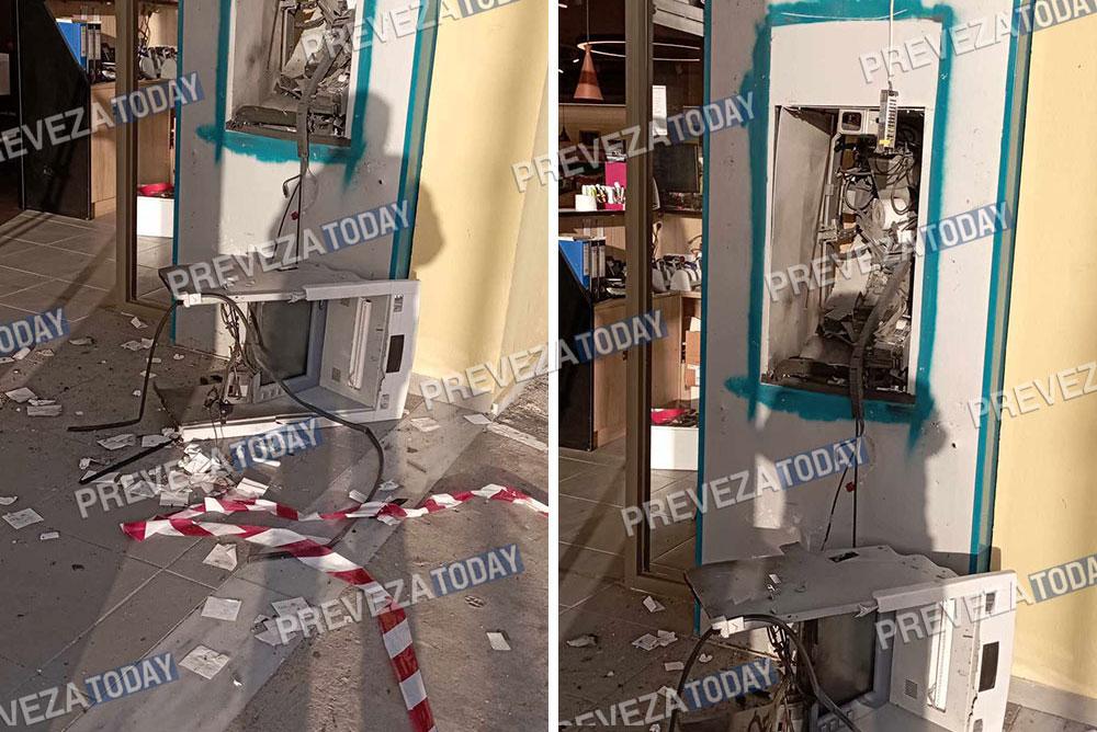 «Γερή μπάζα» στην Πρέβεζα: Ανατίναξαν ΑΤΜ και έκλεψαν πάνω από 100.000 ευρώ