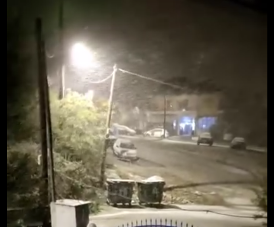 Θεσσαλονίκη: Στα λευκά ο Χορτιάτης (ΒΙΝΤΕΟ)