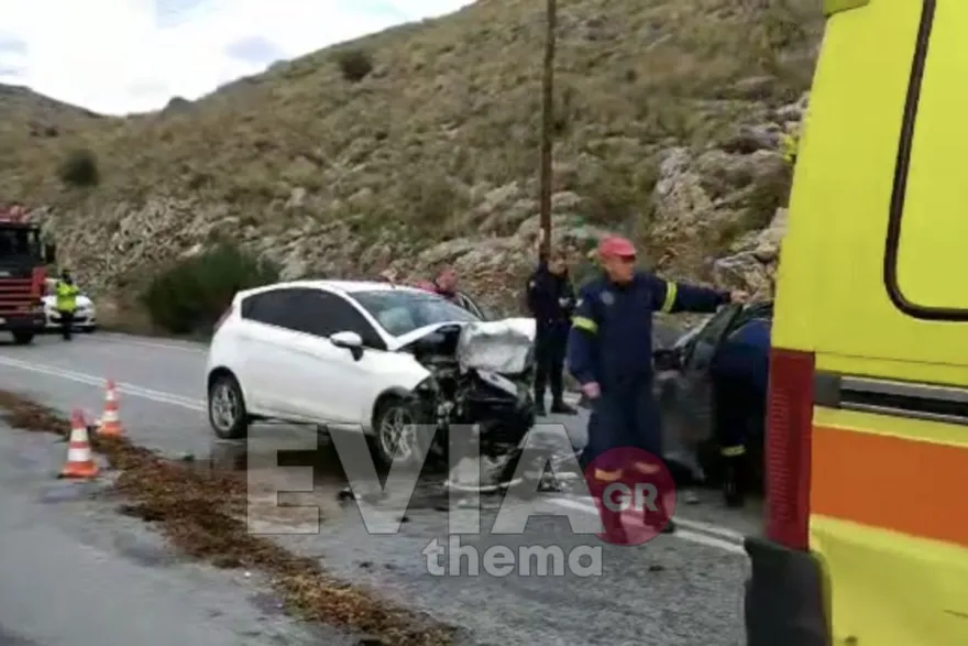 Τέσσερις σοβαρά τραυματίες από το τροχαίο στην Χαλκίδα