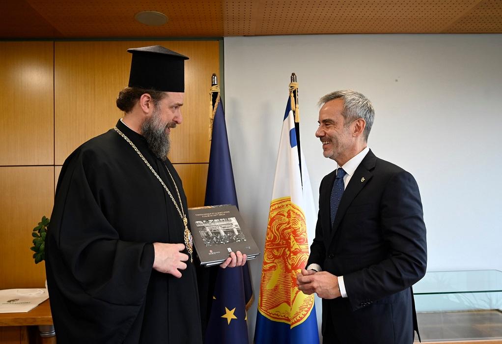 Συνάντηση Ζέρβα με τον νέο Μητροπολίτη Θεσσαλονίκης κ. Φιλόθεο