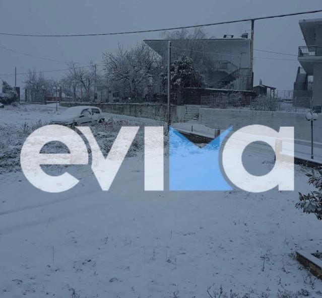 Στα λευκά ντύθηκε όλη η Εύβοια: Δείτε ποια οχήματα απαγορεύεται να κυκλοφορούν
