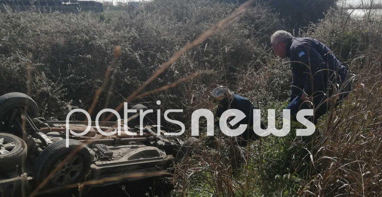 Λεχαινά: Αυτοκίνητο βρέθηκε σε χαντάκι