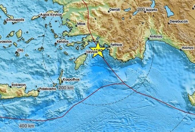 Ελλάδα – Τουρκία: Σεισμός κοντά στη Ρόδο