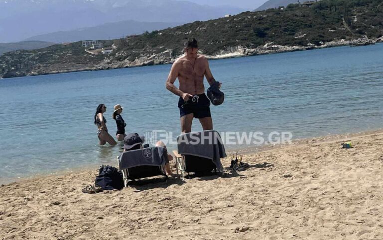 Χανιά: Για μια ανοιξιάτικη βουτιά στο Μαράθι ο Κυριάκος Μητσοτάκης μαζί με τη σύζυγό του (ΦΩΤΟ)