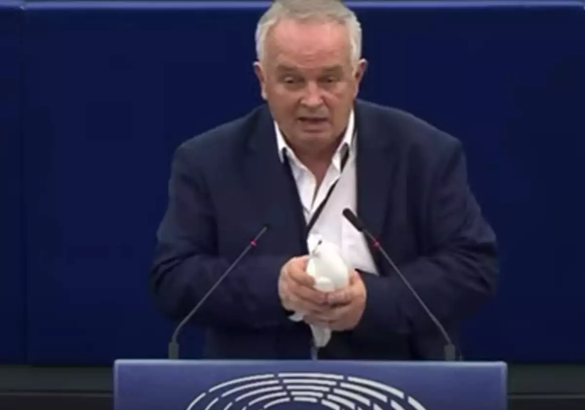 Βρυξέλλες: Ευρωβουλευτής απελευθέρωσε περιστέρι μέσα στο Ευρωκοινοβούλιο – Το είχε μέσα σε τσαντάκι