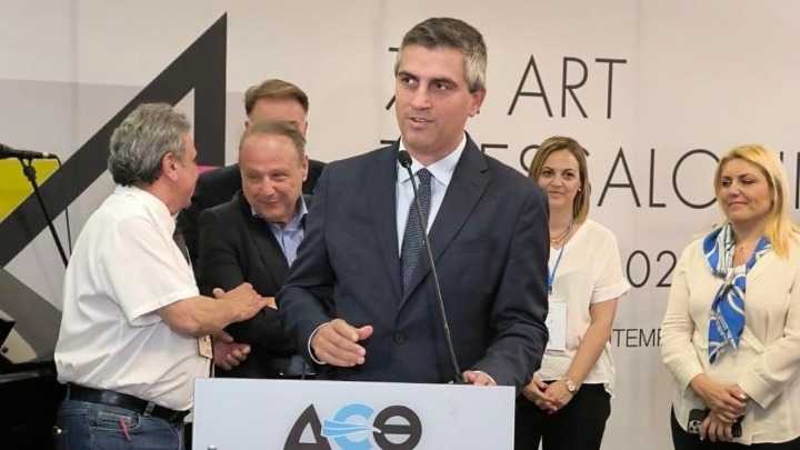 Χρ.Δήμας στα εγκαίνια της Art Thessaloniki Fair: «Ένα συναρπαστικό ταξίδι στον κόσμο της σύγχρονης τέχνης»