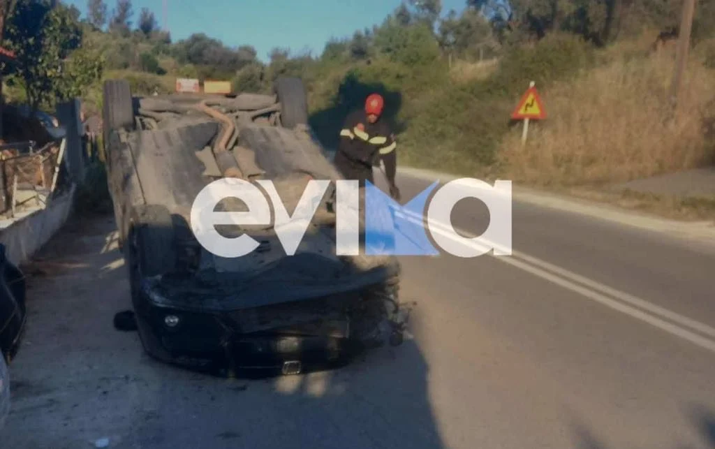Εύβοια: Τροχαίο με τραυματίες μια γυναίκα και ένα μωράκι (ΒΙΝΤΕΟ)
