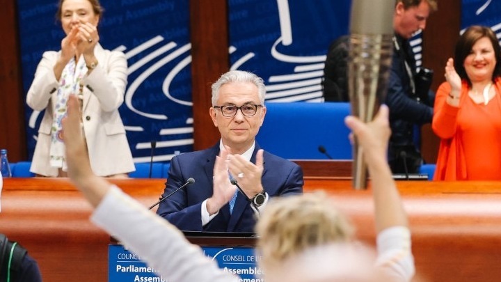 Το Συμβούλιο της Ευρώπης γέμισε Ελλάδα-Ο πρόεδρος της κοινοβουλευτικής συνέλευσης Θεόδωρος Ρουσόπουλος υποδέχτηκε την Ολυμπιακή Φλόγα