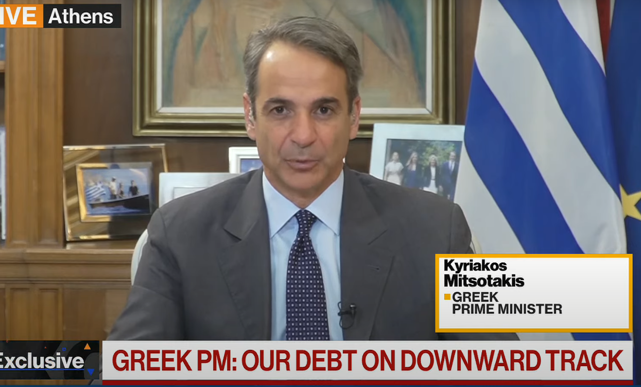 Δείτε live τη συνέντευξη του Μητσοτάκη στο Bloomberg