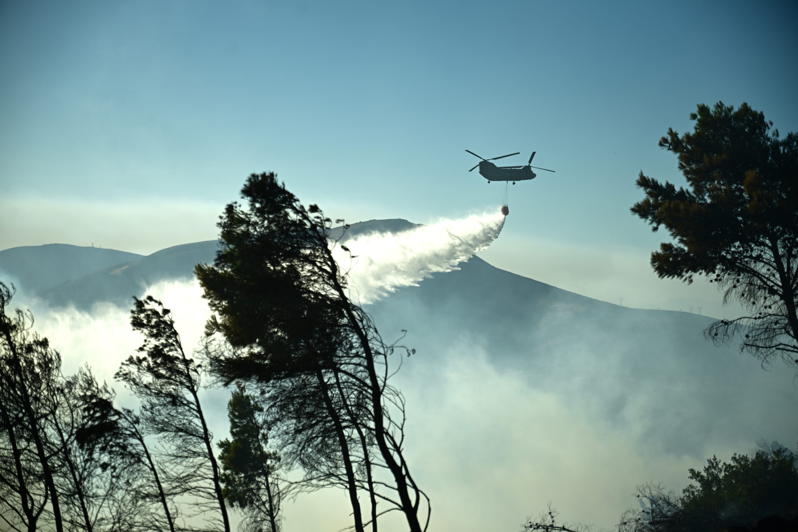 Φωτιά τώρα στην Κερατέα | Οι κλειστοί δρόμοι
