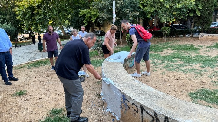 Επιχείρηση καθαρισμού των γκράφιτι σε έξι γειτονιές της Θεσσαλονίκης