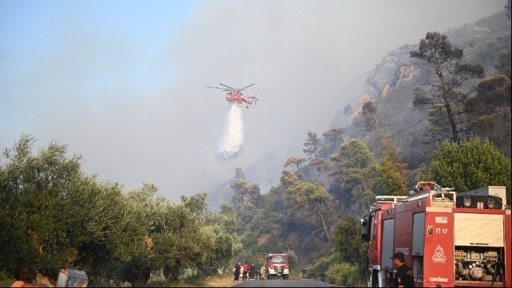 Πυρκαγιά σε αγροτοδασική έκταση στην Παναγία Εύβοιας