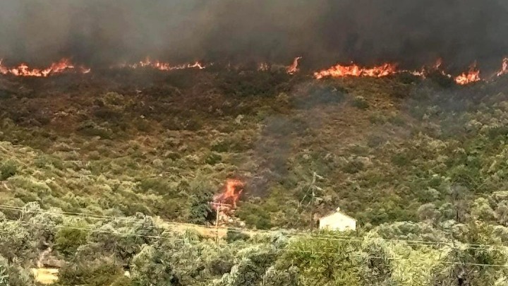 Συνεχίζεται η μάχη με τις φλόγες στην Εύβοια