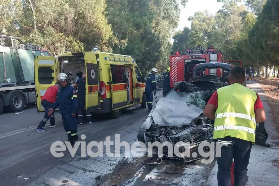 Χαλκίδα: Σοβαρό τροχαίο στον Άγιο Στέφανο – ΙΧ συγκρούστηκε με φορτηγό