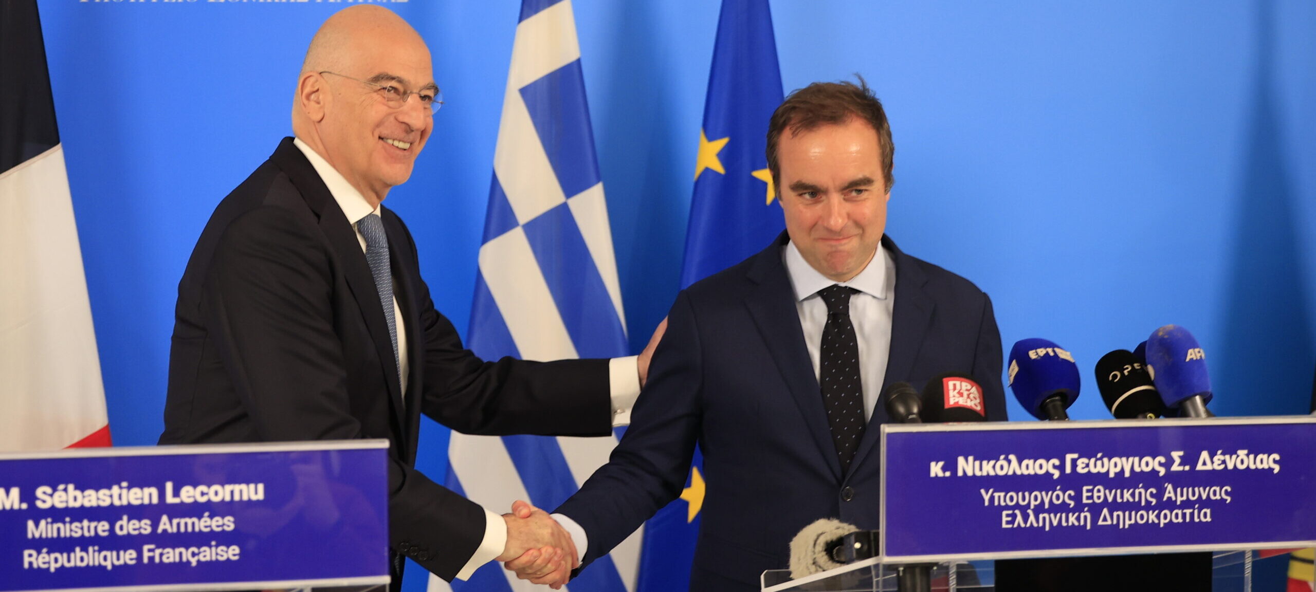Συμφωνία Δένδια με Γάλλο υπουργό Άμυνας για αγορά 16 πυραύλων Exocet – «Η Ελλάδα δεν απειλεί, αλλά απειλείται διαρκώς»