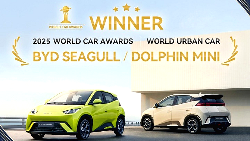 Το BYD Seagull/Dolphin Mini βραβεύεται ως το Παγκόσμιο Αστικό Αυτοκίνητο του 2025