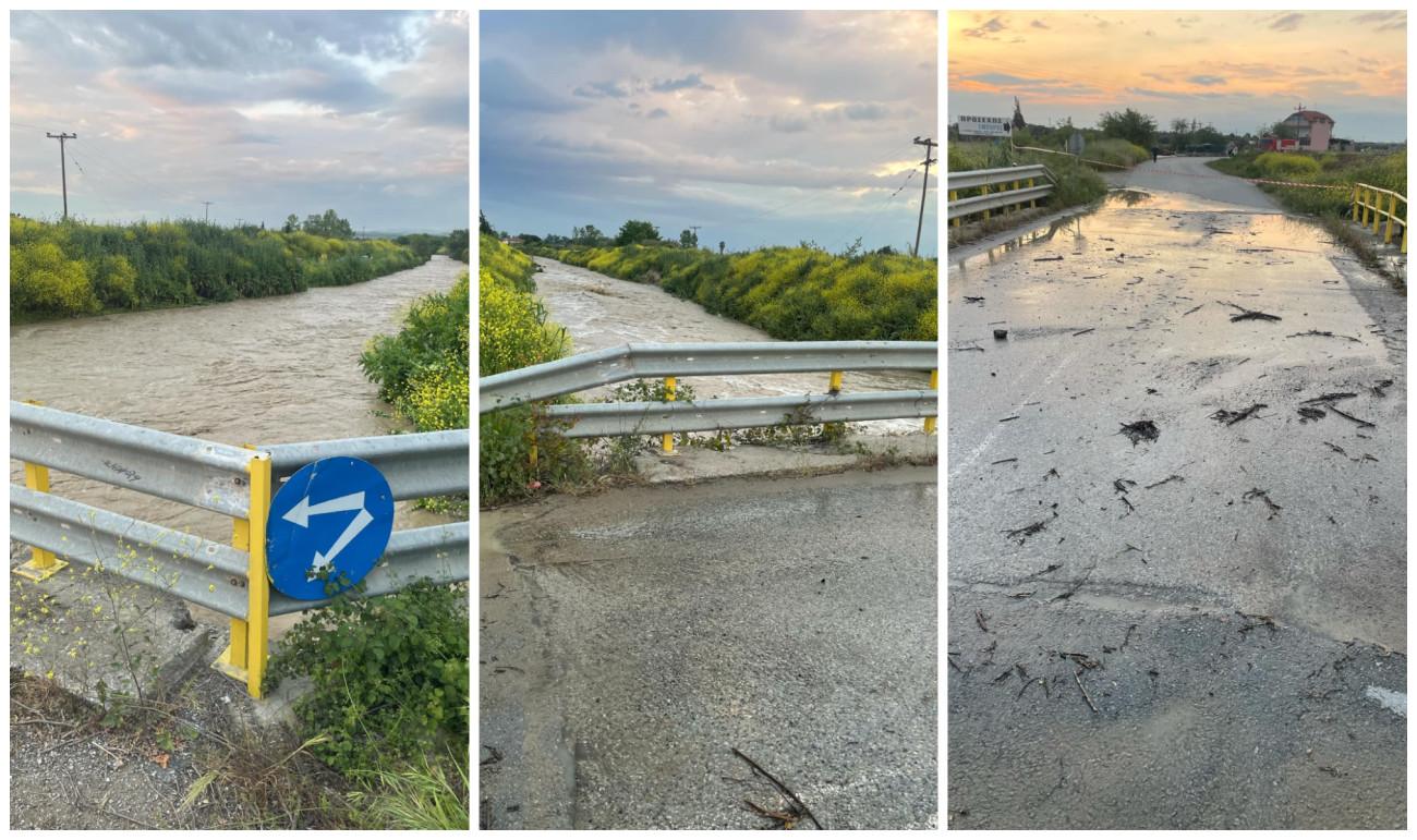 Χαλκιδική: Διακόπηκε η κυκλοφορία λόγω υπερχείλισης του ρέματος