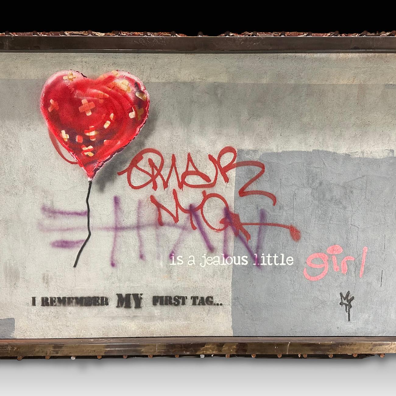 Η τοιχογραφία του Banksy εκτίθεται στη Νέα Υόρκη πριν από τη δημοπρασία της για φιλανθρωπικό σκοπό