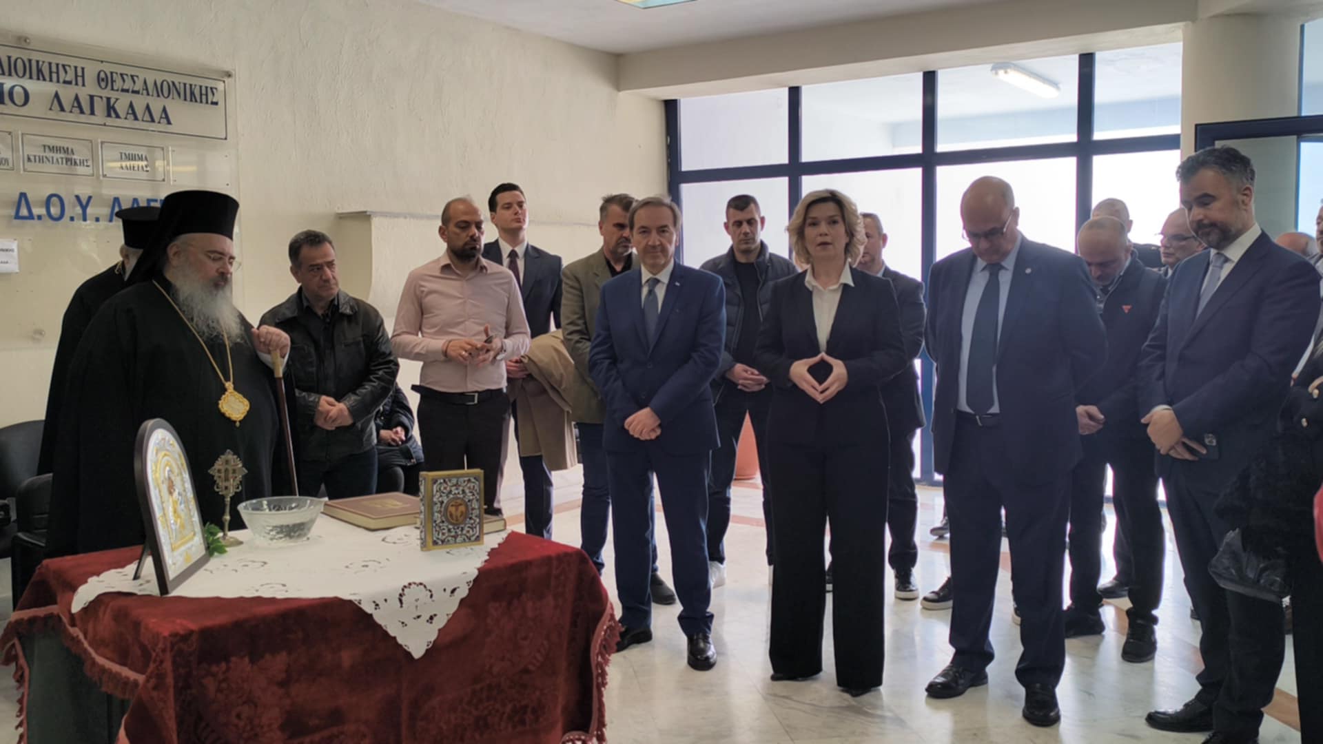 Το Πρωτοδικείο Λαγκαδά εγκαινίασαν ο υφυπουργός Δικαιοσύνης, Ιωάννης Μπούγας, και η Δήμαρχος Λαγκαδά, Νίκη Ανδρεάδου