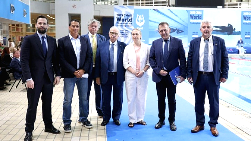 Επίσημη έναρξη του 15ου Παγκοσμίου Πρωταθλήματος Ελεύθερης Κατάδυσης Πισίνας στην Αθήνα