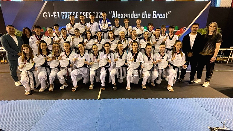 Εντυπωσιακή εμφάνιση της Ελλάδας με 41 μετάλλια στην πρώτη ημέρα του διεθνούς τουρνουά ταεκβοντό ‘Alexander The Great’