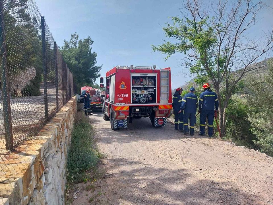 Σενάριο δασικής πυρκαγιάς στον αρχαιολογικό χώρο του Εμπορειού στη Χίο