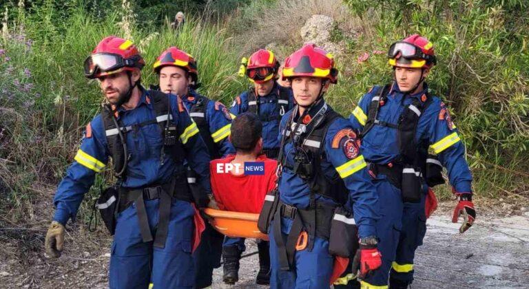 Κέρκυρα: Διάσωση εργάτη από δύσβατη χαράδρα στον Κοντογιαλό