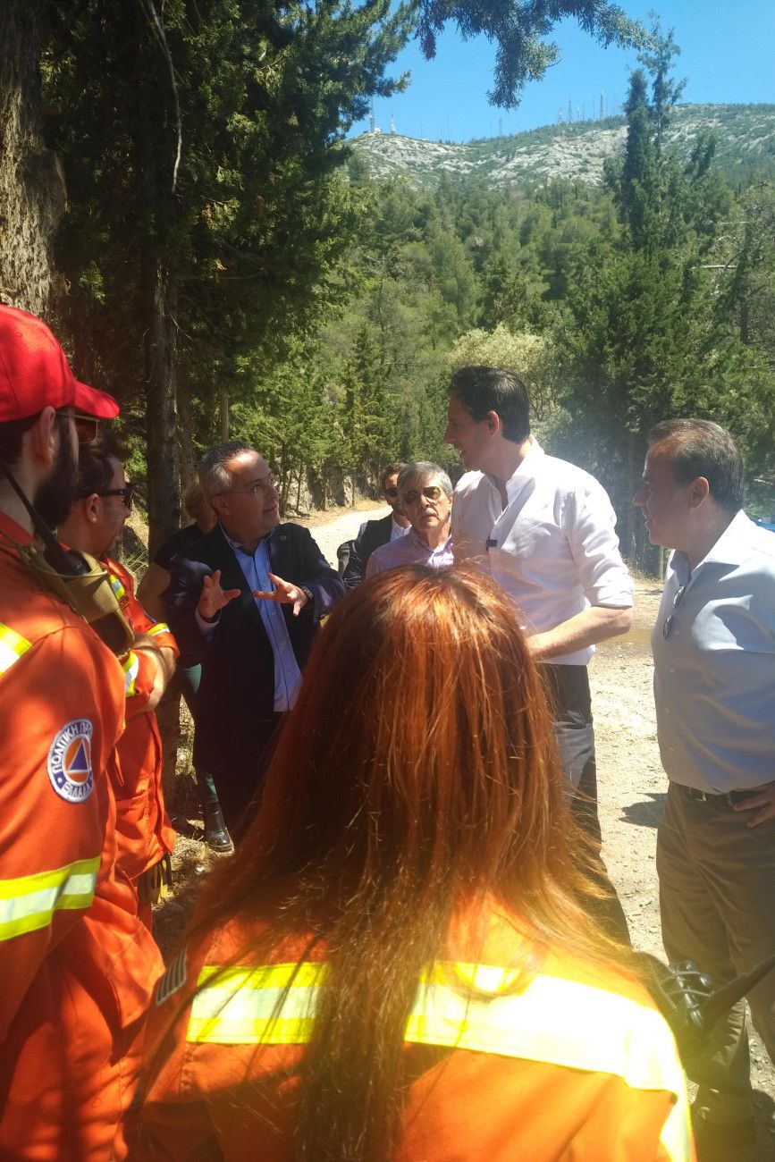 Σημαντική επίσκεψη στον Υμηττό από τον Δήμο Παπάγου-Χολαργού