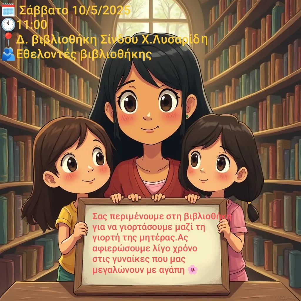 Γιορτή της Μητέρας στη Βιβλιοθήκη Σίνδου Χ. Λυσαρίδη