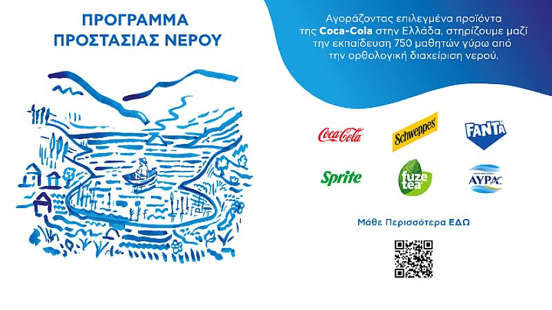 Coca-Cola στην Ελλάδα: Εκστρατεία ευαισθητοποίησης για τη βιώσιμη διαχείριση του νερού