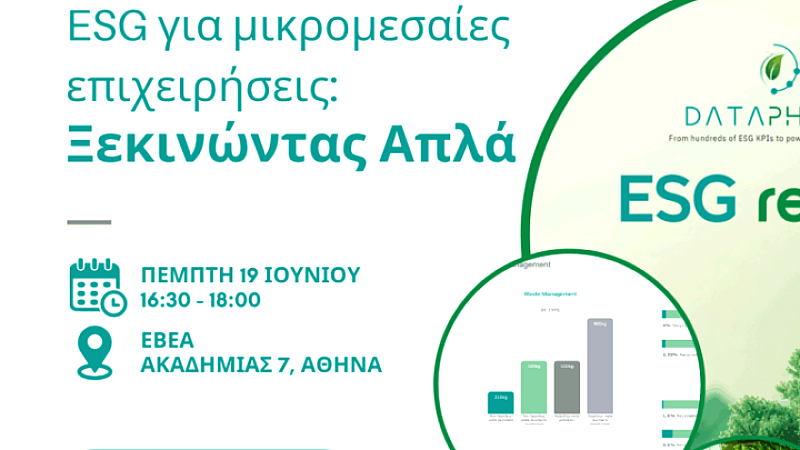 ΕΒΕΑ: Εκδήλωση για το ESG στις Μικρομεσαίες Επιχειρήσεις στις 19 Ιουνίου