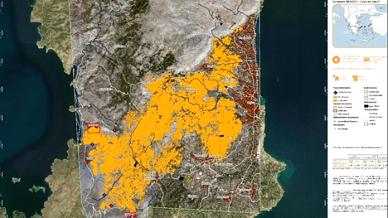 Σημαντική καταστροφή 40.918 στρεμμάτων από την πυρκαγιά στη Χίο