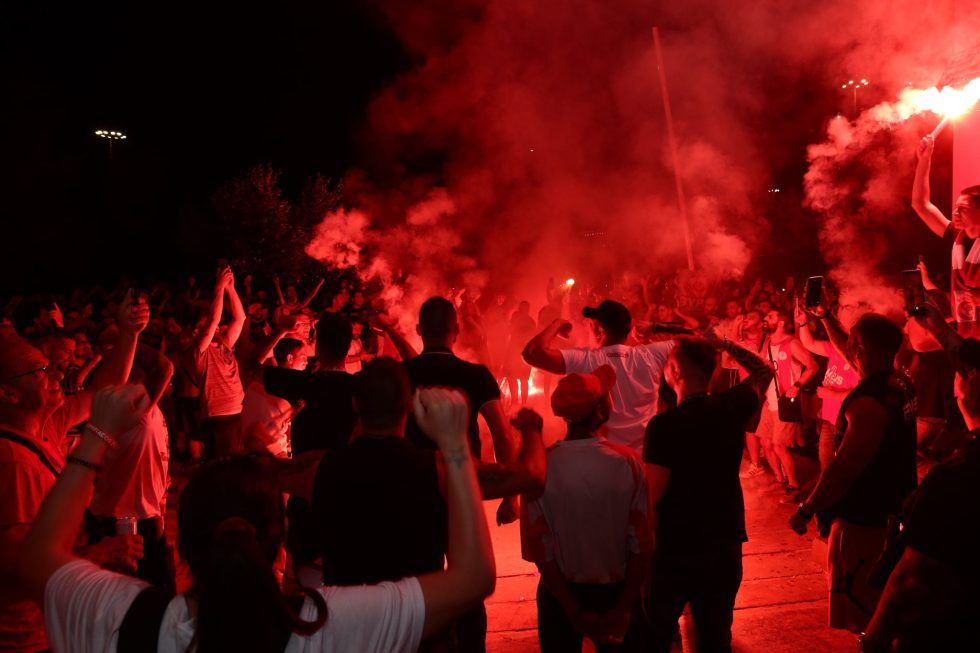 Ολυμπιακός: Ενθουσιασμός στο ΣΕΦ μετά τη νίκη επί του Παναθηναϊκού
