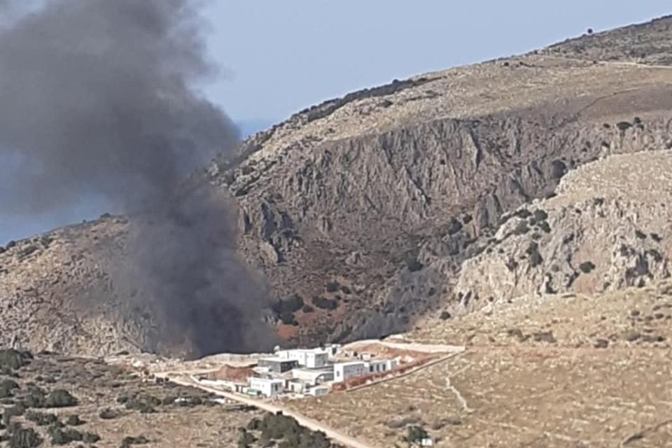Φωτιά σε χώρο εναπόθεσης απορριμμάτων στην Ύδρα