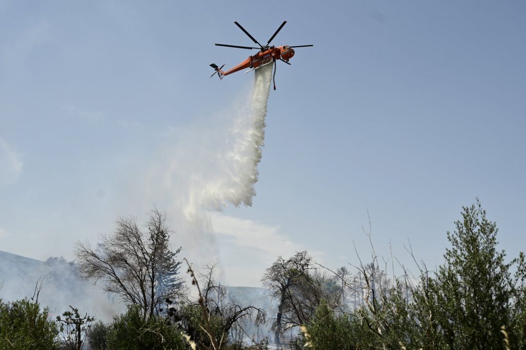 Λασίθι: Επιχείρηση της Πυροσβεστικής για την κατάσβεση φωτιάς στην Κάτω Κρυά με την κινητοποίηση ελικοπτέρων