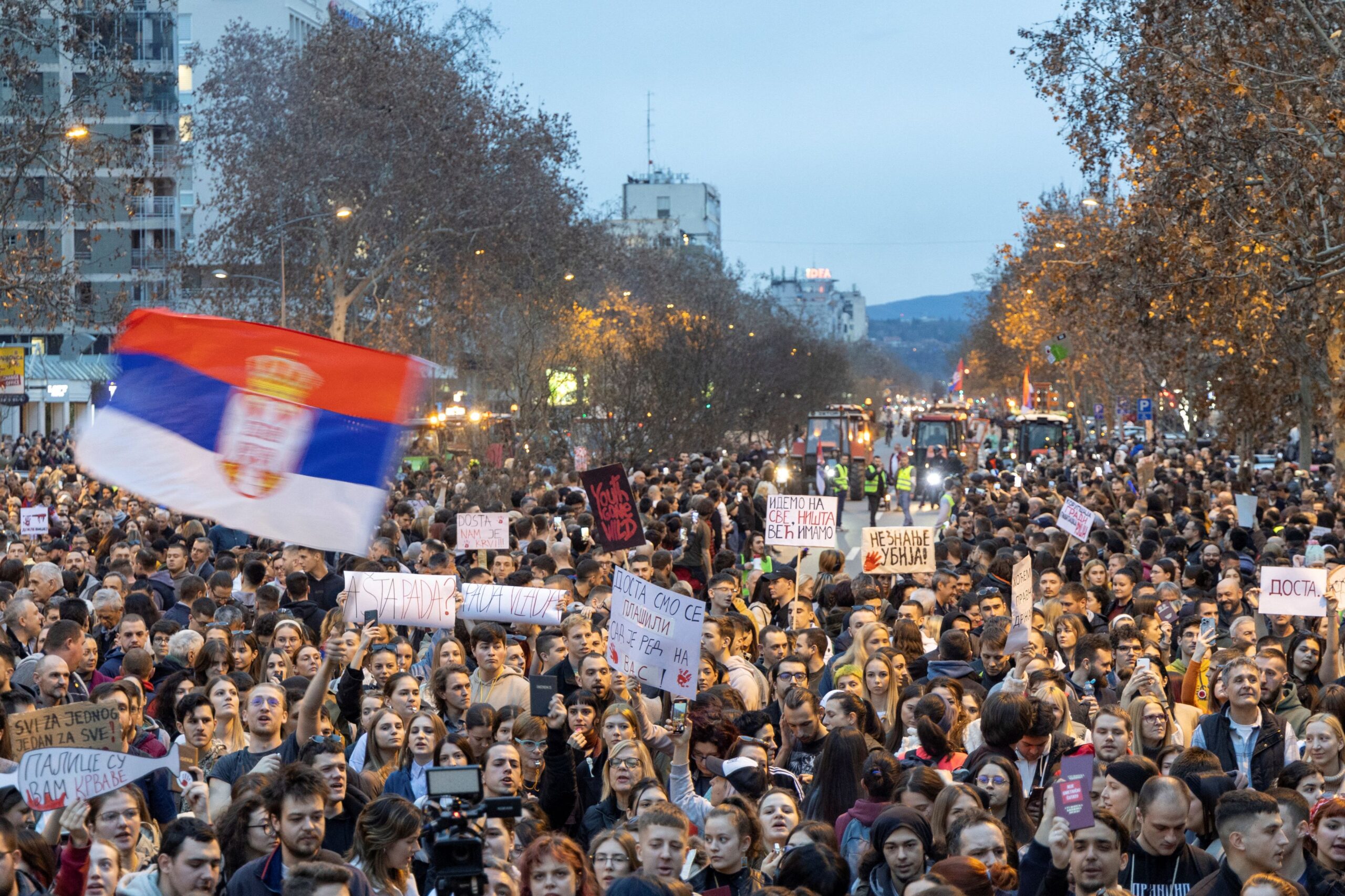 Σερβία: Διαδήλωση από φοιτητές θέτει προθεσμία στην κυβέρνηση για την τραγωδία στο Νόβι Σαντ