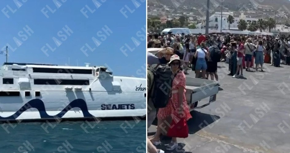 Αναστάτωση στο λιμάνι της Πάρου: Προσκρούει το Champion Jet 3 σε προβλήτα