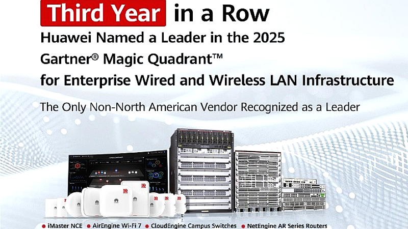 Η Huawei ανακηρύσσεται ηγέτης στο Gartner Magic Quadrant™ 2025 για ενσύρματες και ασύρματες υποδομές LAN για τρίτη συνεχόμενη χρονιά