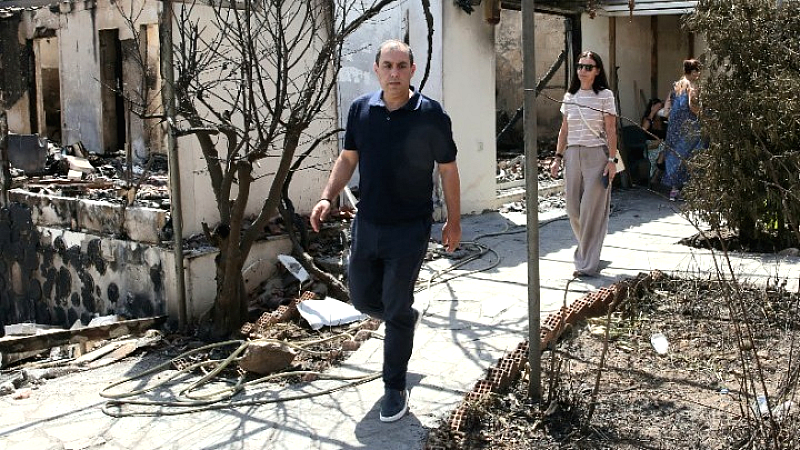 Επίσκεψη του Κ. Κατσαφάδου στις πληγείσες περιοχές του Δήμου Διονύσου